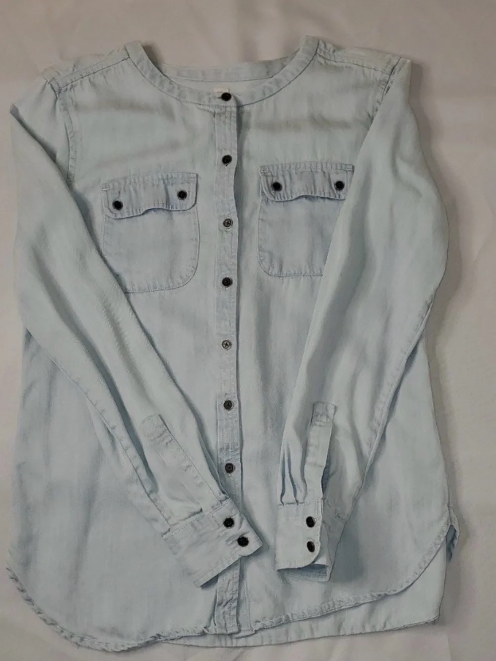 Ann Taylor Loft softened chambray shirt sz xs